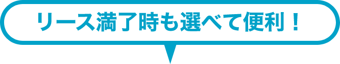 リース満了時も選べて便利！